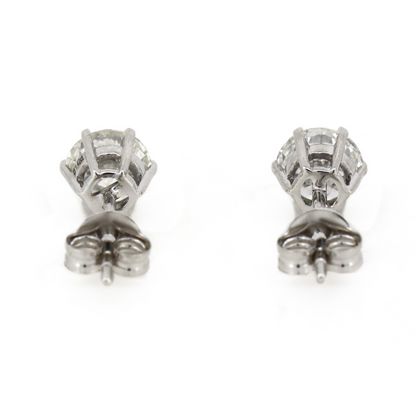 White Gold 1.42ct Diamond Stud Earrings