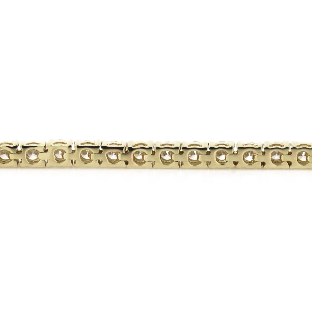 Yellow Gold 2.56ct Diamond Tennis Bracelet