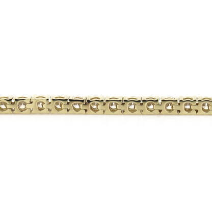 Yellow Gold 2.56ct Diamond Tennis Bracelet