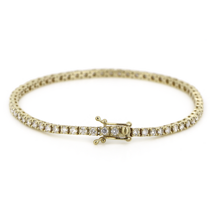 Yellow Gold 2.56ct Diamond Tennis Bracelet