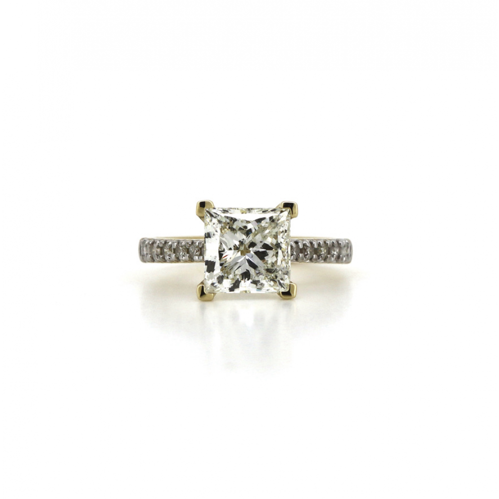 3.11ct Yellow Gold Diamond Solitaire Ring