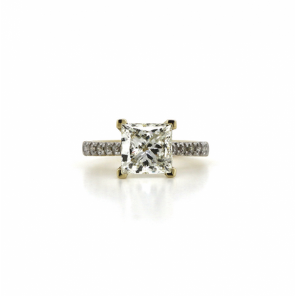 3.11ct Yellow Gold Diamond Solitaire Ring