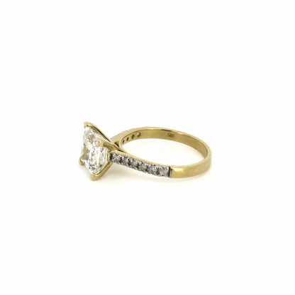 3.11ct Yellow Gold Diamond Solitaire Ring