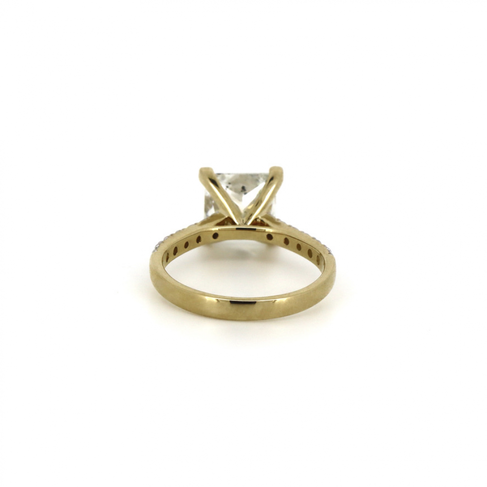 3.11ct Yellow Gold Diamond Solitaire Ring