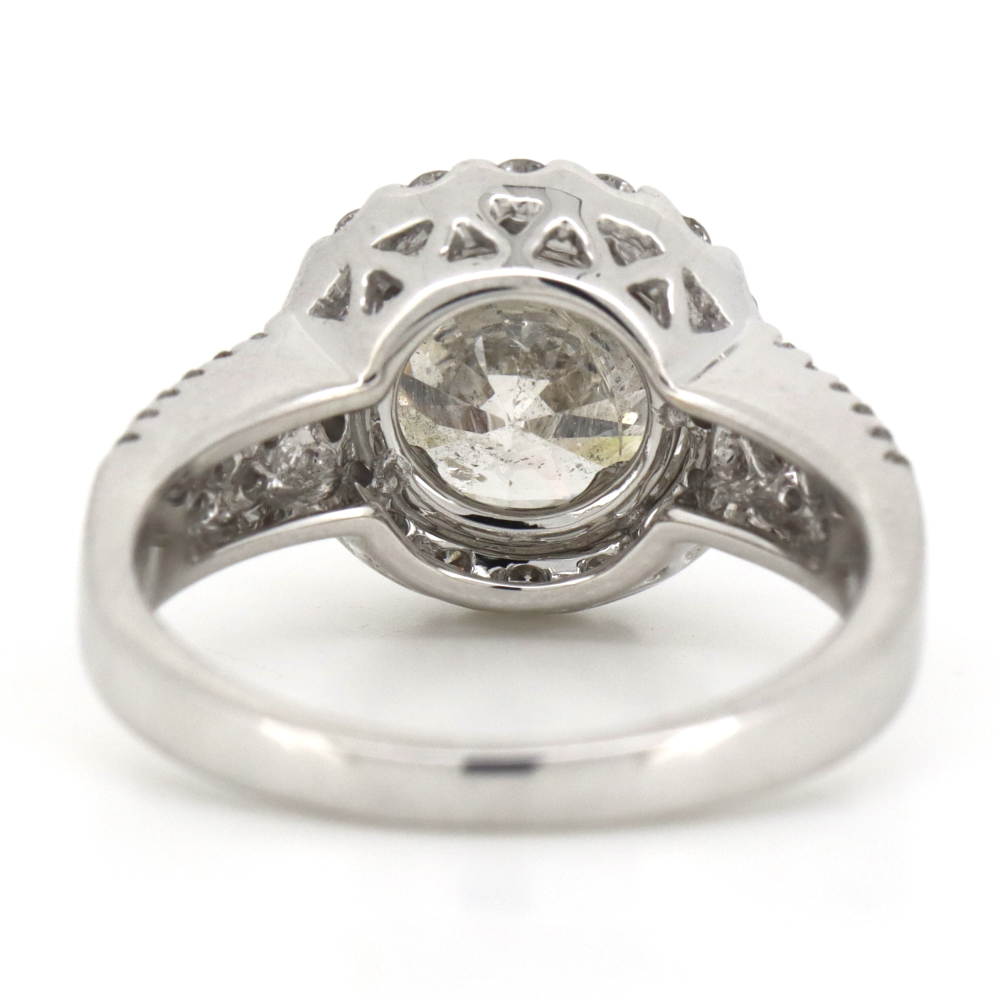 3.51ct White Gold and Diamond, Halo Ring