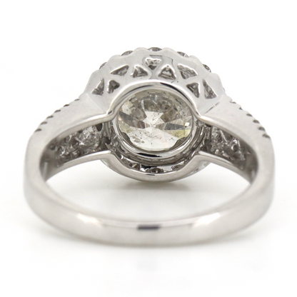 3.51ct White Gold and Diamond, Halo Ring