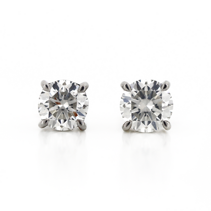 White Gold 0.81ct TDW Diamond Stud Earrings