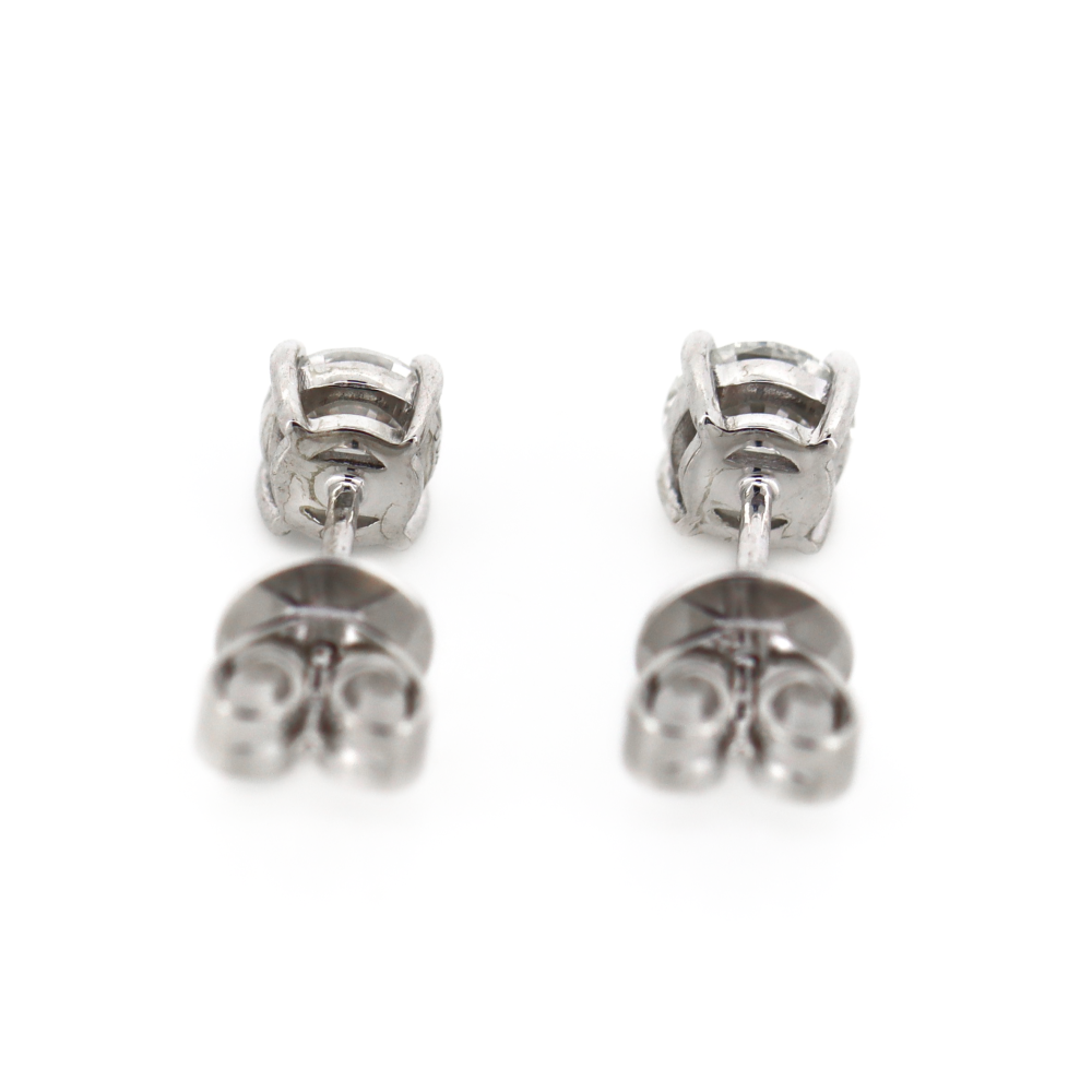 White Gold 0.81ct TDW Diamond Stud Earrings