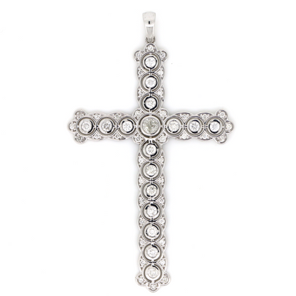 White Gold Diamond Crucifix Pendant