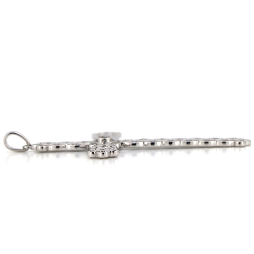White Gold Diamond Crucifix Pendant