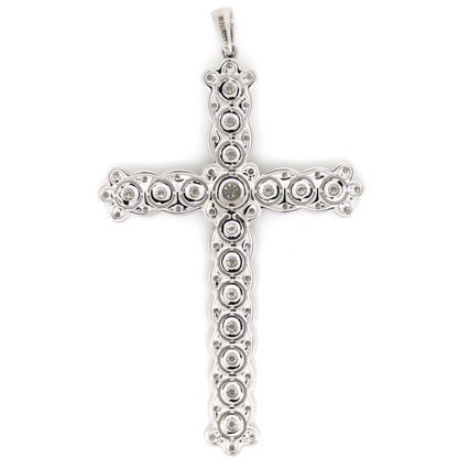 White Gold Diamond Crucifix Pendant