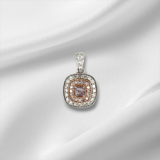 Pink Diamond Cluster Pendant