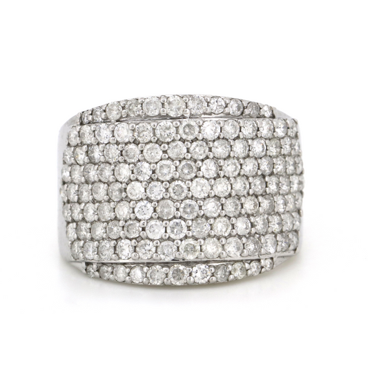 1.919ct White Gold Diamond Cluster Ring