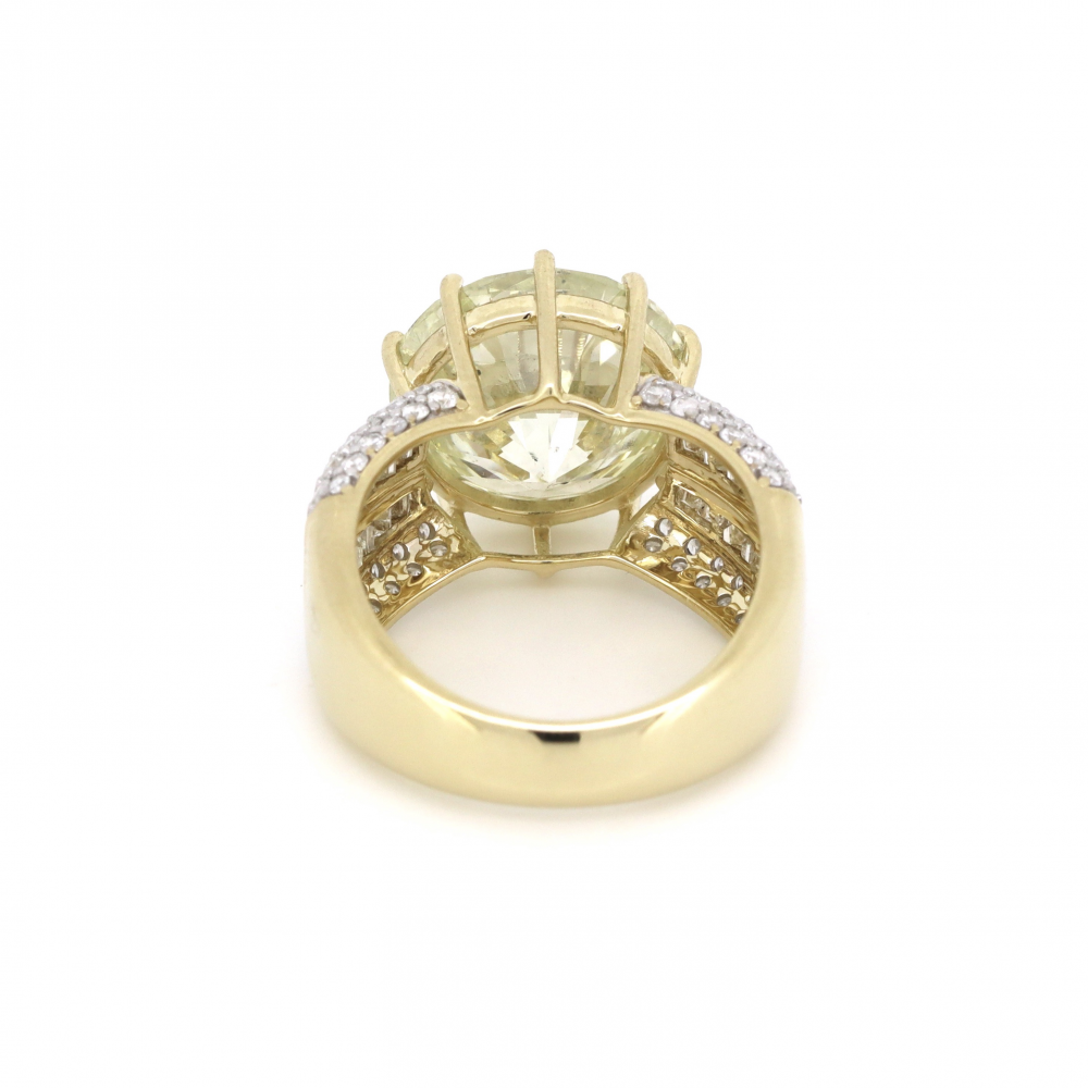 10.29ct Yellow Gold Fancy Yellow Diamond Statement Ring