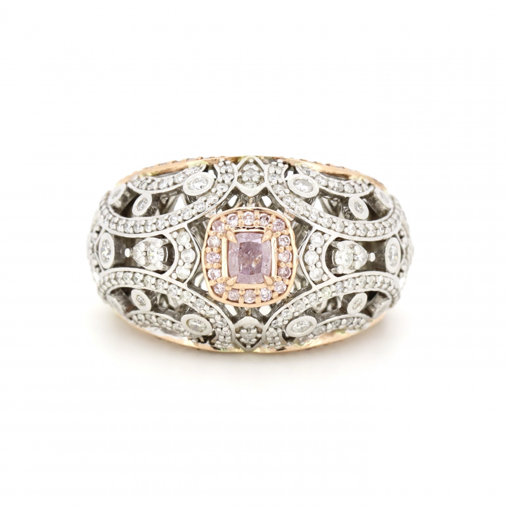 Fancy Pink Diamond Art Deco Style Ring