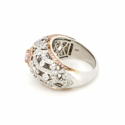 Fancy Pink Diamond Art Deco Style Ring