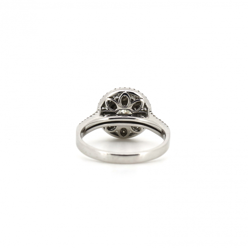 2.06ct Diamond Double Halo Split Band Ring