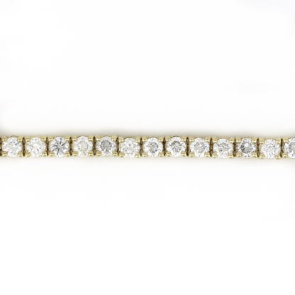 9K Yellow Gold, 2.50ct Diamond, Tennis Bracelet