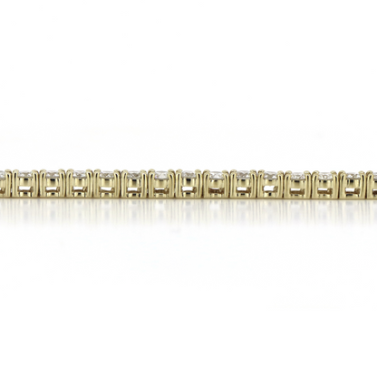 9K Yellow Gold, 2.50ct Diamond, Tennis Bracelet