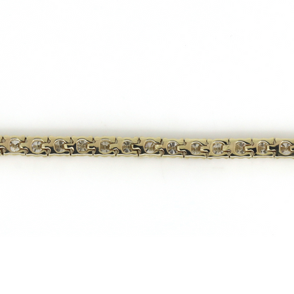 9K Yellow Gold, 2.50ct Diamond, Tennis Bracelet