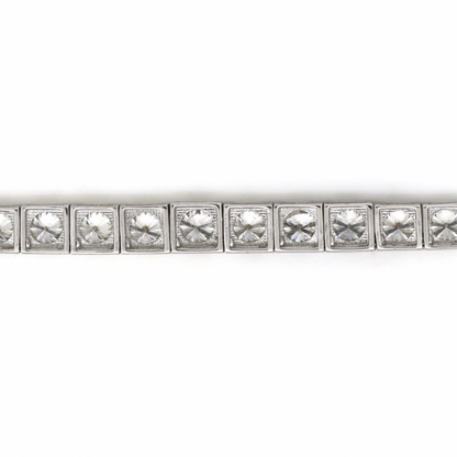 18K White Gold Graduated Diamond Tennis Necklace