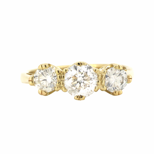 White Gold and Diamond Trilogy Ring