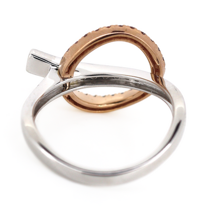 White/Rose Gold Fancy Blush Pink Diamond Ring