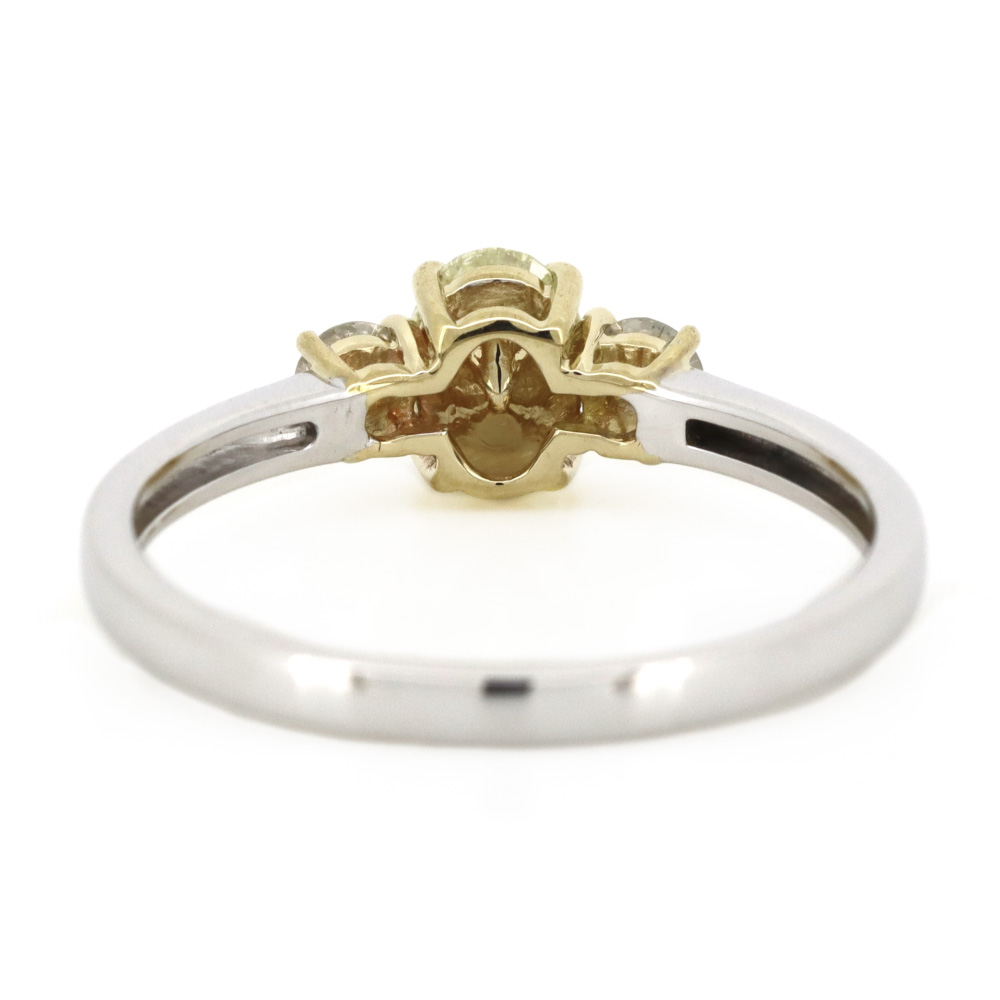White/Yellow Gold Fancy Yellow Diamond Trilogy Ring
