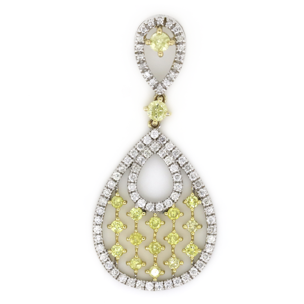White/Yellow Gold Fancy Yellow Diamond Slider Pendant