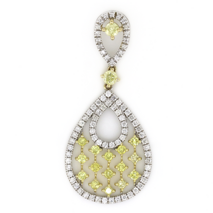 White/Yellow Gold Fancy Yellow Diamond Slider Pendant
