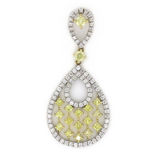 White/Yellow Gold Fancy Yellow Diamond Slider Pendant
