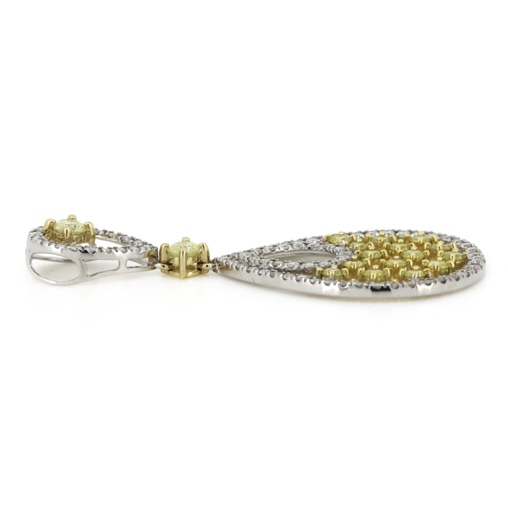 White/Yellow Gold Fancy Yellow Diamond Slider Pendant