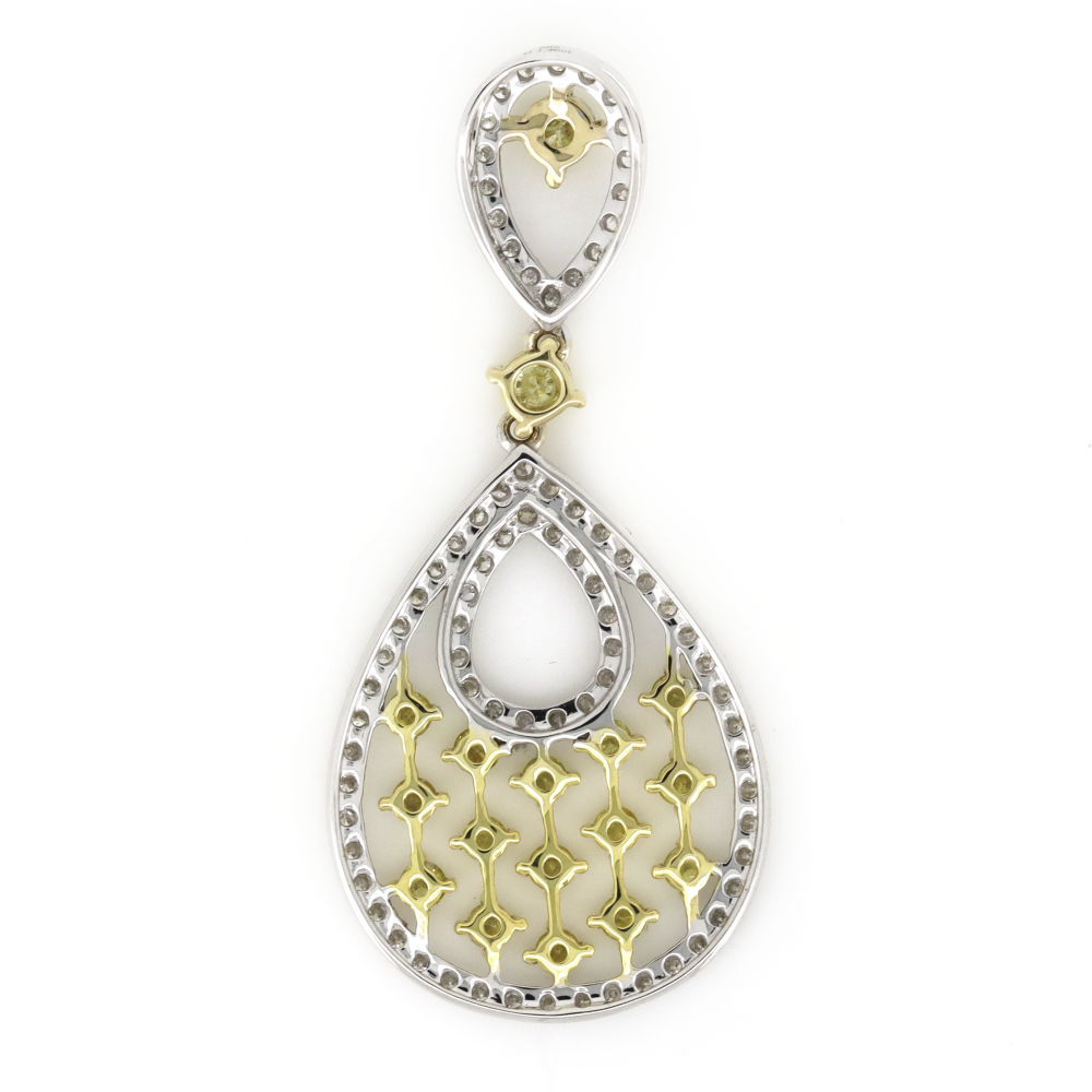 White/Yellow Gold Fancy Yellow Diamond Slider Pendant
