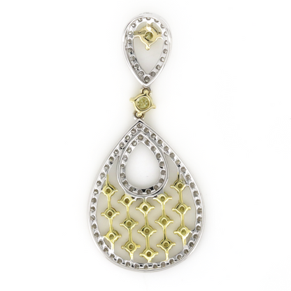 White/Yellow Gold Fancy Yellow Diamond Slider Pendant