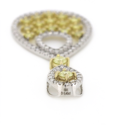 White/Yellow Gold Fancy Yellow Diamond Slider Pendant