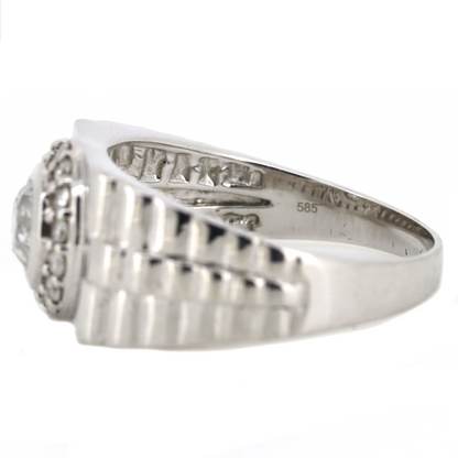 White Gold and Diamond Gents Ring