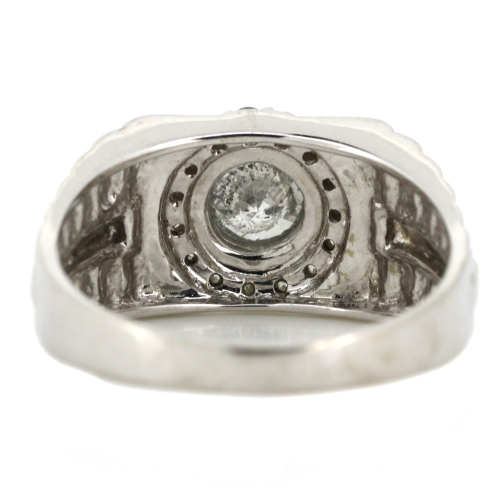 White Gold and Diamond Gents Ring