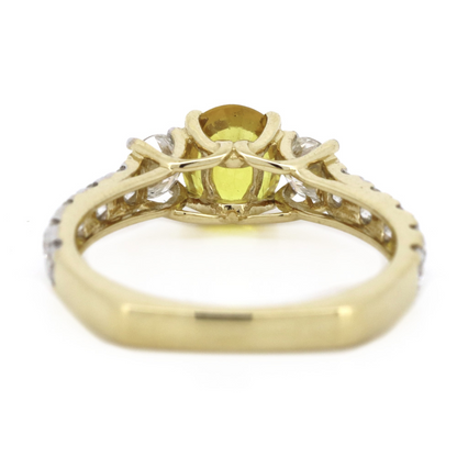 Yellow Gold Yellow Sapphire & Diamond Dress Ring