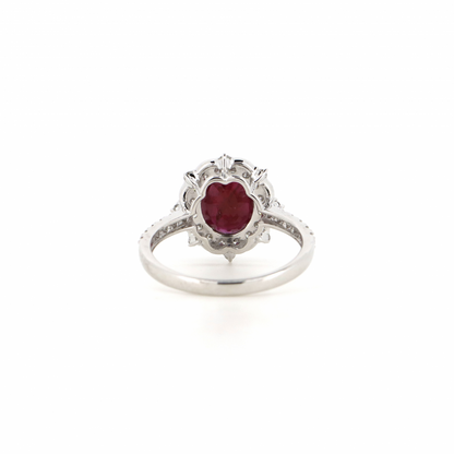 Ruby and Diamond Antique Style Ring