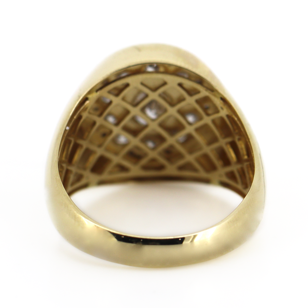 Yellow Gold Diamond Gents Ring