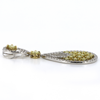 Yellow/White Gold, Fancy Yellow Diamond and Diamond, Decorative Pendant
