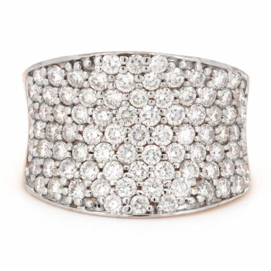 Rose Gold, 2.87ct TDW Diamond Cluster Ring