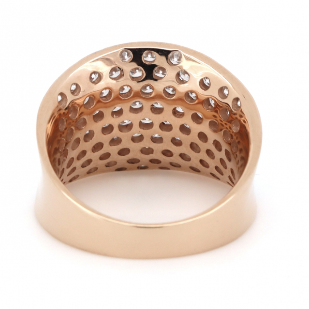Rose Gold, 2.87ct TDW Diamond Cluster Ring