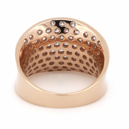 Rose Gold, 2.87ct TDW Diamond Cluster Ring