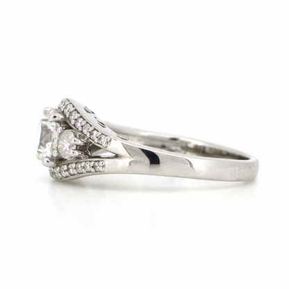 White Gold and Diamond Trilogy Style Ring