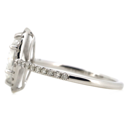 1.02ct White Gold Marquise Diamond Halo Ring