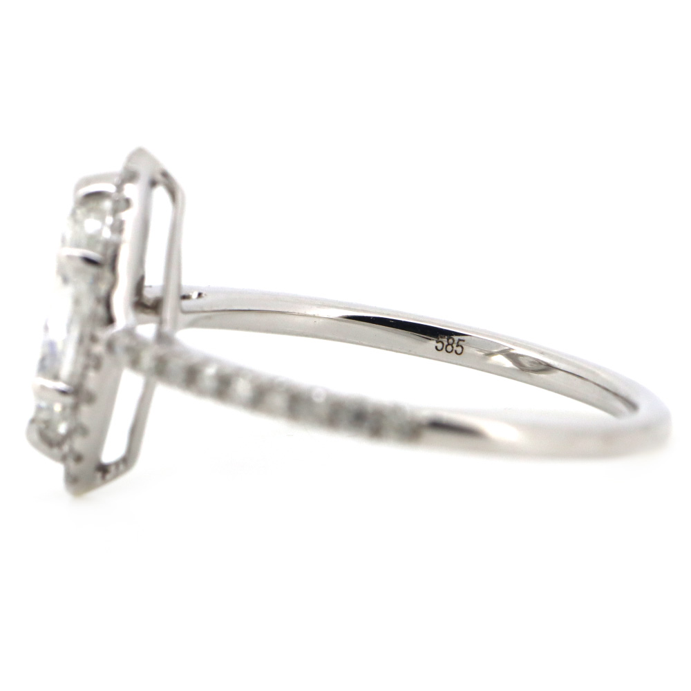 1.02ct White Gold Marquise Diamond Halo Ring