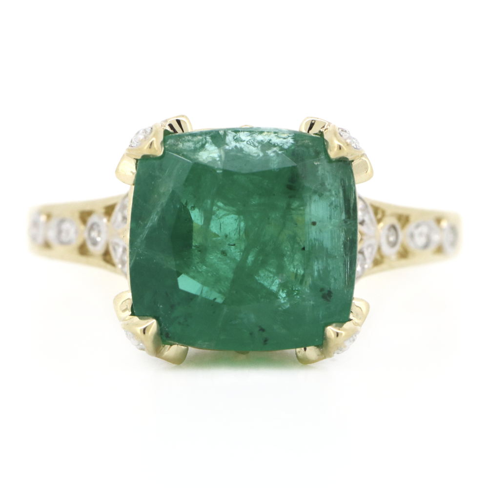 4.42ct Emerald & Diamond Dress Ring
