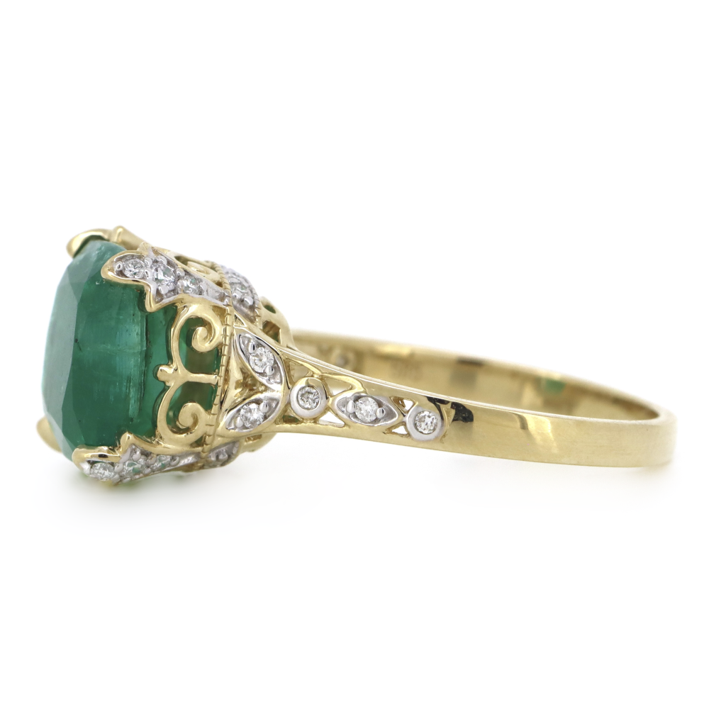 4.42ct Emerald & Diamond Dress Ring