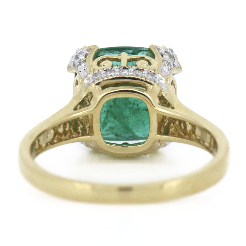 4.42ct Emerald & Diamond Dress Ring